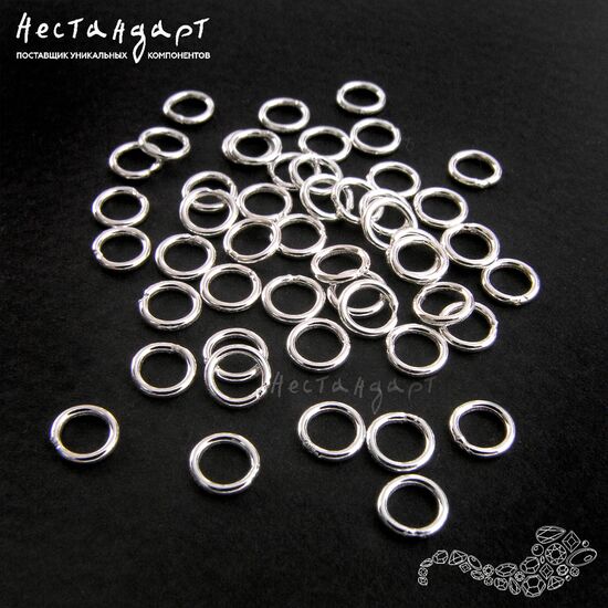 Кольцо соединительное паяное Sterling Silver 4,5x0,8 мм