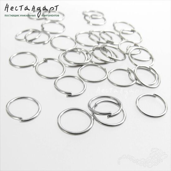 Кольцо соединительное разъемное Rhodium Tone 8х0,7 мм (уп. 30 шт.)