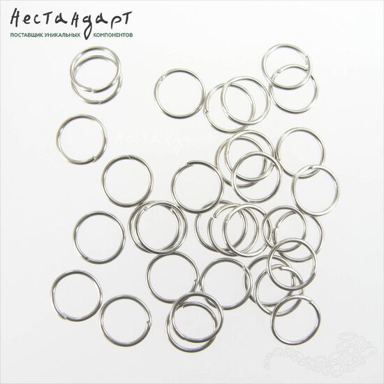 Кольцо соединительное разъемное Rhodium Tone 8х0,7 мм (уп. 30 шт.), изображение 3