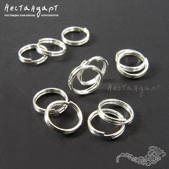 Кольцо соединительное двойной крутки Sterling Silver 8 мм, изображение 4