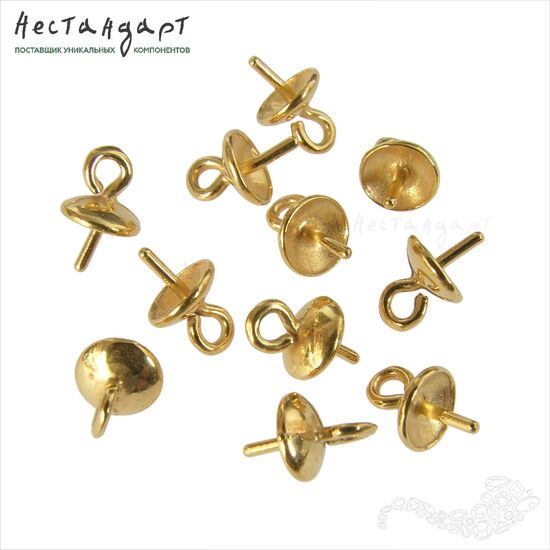 Концевик-пустышка Modern Vermeil Sterling Silver 8х4 мм