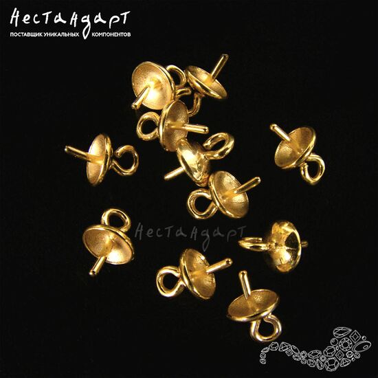 Концевик-пустышка Modern Vermeil Sterling Silver 8х4 мм, изображение 3