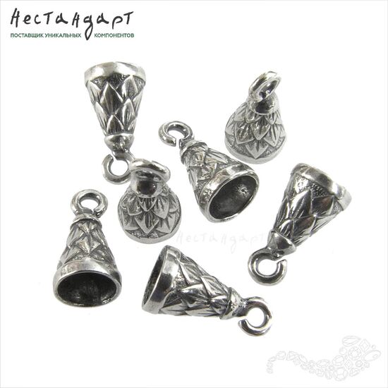Концевик Cone Silver Plated 12х7 мм