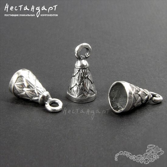 Концевик Cone Silver Plated 12х7 мм, изображение 3