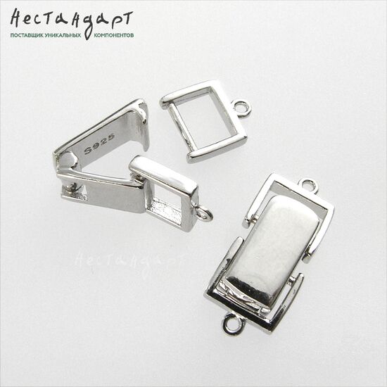 Замок Cassetta Sterling Silver Rhodium Plated 18 мм