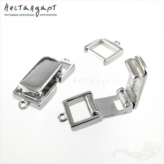 Замок Cassetta Sterling Silver Rhodium Plated 18 мм, изображение 2