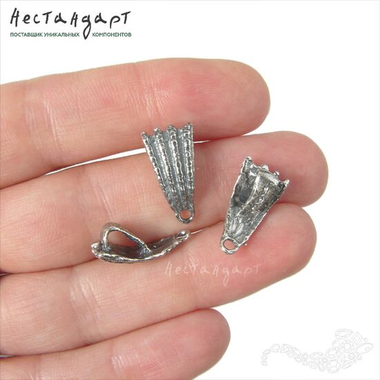 Бейл-держатель для кулона Ancient Shell Silver Plated 18 мм, изображение 2