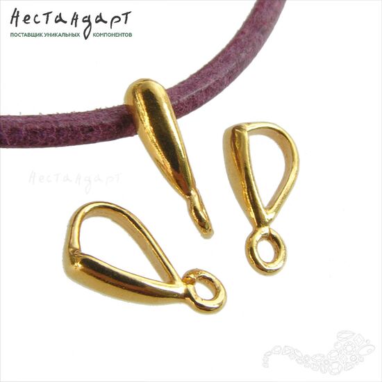 Бейл-держатель для кулона Laconic Gold Plated 13х3,5 мм