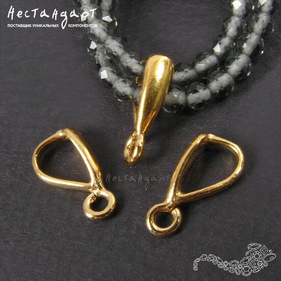 Бейл-держатель для кулона Laconic Gold Plated 13х3,5 мм, изображение 2