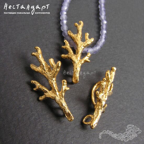 Бейл-держатель для кулона Coral Reef Gold Plated 20х9 мм, изображение 2