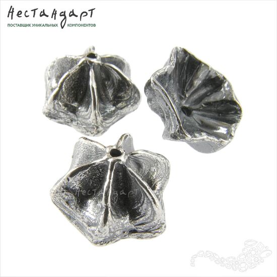 Чашечки для бусин Merengue Silver Plated 16 мм, изображение 4