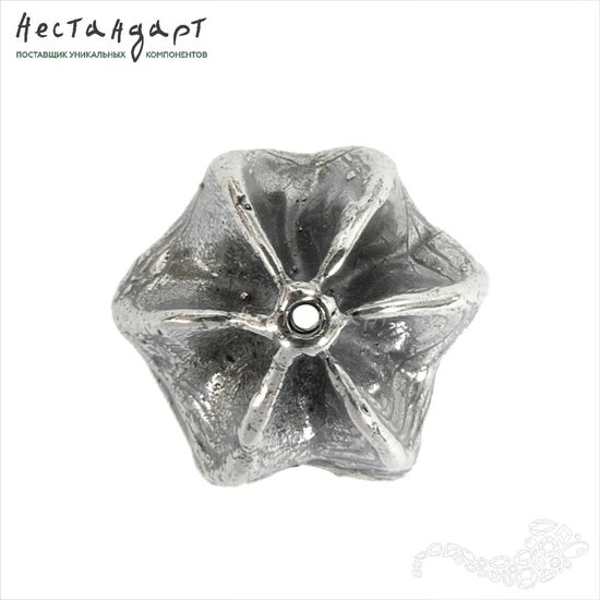 Чашечки для бусин Merengue Silver Plated 16 мм, изображение 6