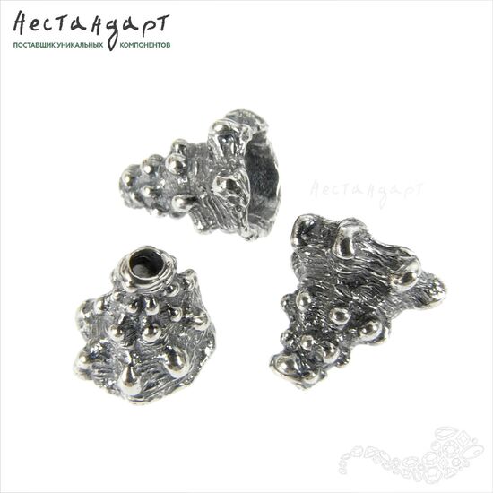 Чашечки для бусин Rapana Shell Silver Plated 10 мм, изображение 4
