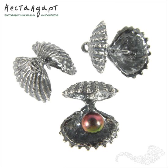Подвеска со штифтом Swift Scallop Silver Plated 13 мм