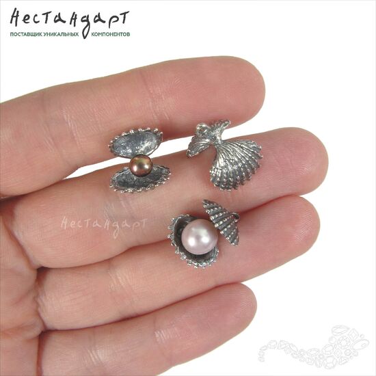 Подвеска со штифтом Swift Scallop Silver Plated 13 мм, изображение 2