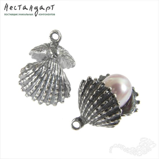 Подвеска со штифтом Swift Scallop Silver Plated 13 мм, изображение 5