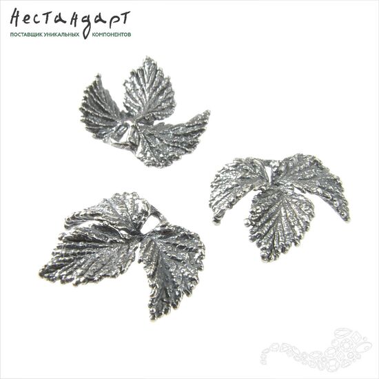 Подвеска Strawberry Trefoil Silver Plated 18 мм, изображение 4