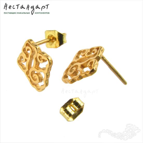 Стопперы-заглушки для пусет Gold Butterfly (20 шт.) (5x3,5 мм), Размер: 5x3,5 мм