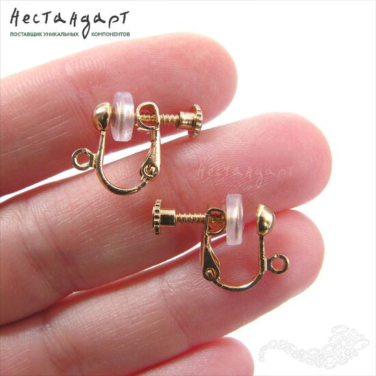 Основы для клипс Clip-on 15 мм (пара) (Gold), Цвет: Gold, изображение 2
