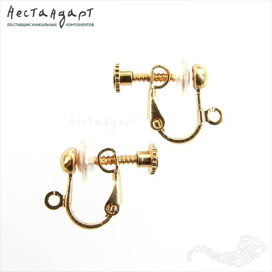 Основы для клипс Clip-on 15 мм (пара) (Gold), Цвет: Gold, изображение 4