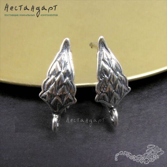 Швензы Middle-earth Silver Plated 17х7 мм (пара), изображение 2