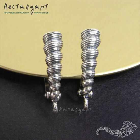 Швензы Conus Luteus Silver Plated 20x6 мм (пара), изображение 3