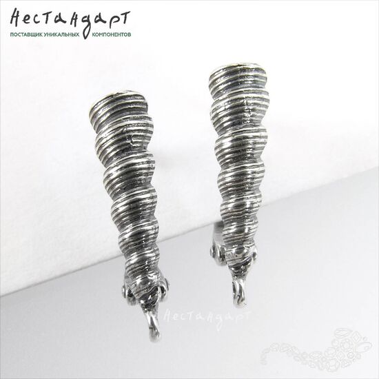 Швензы Conus Luteus Silver Plated 20x6 мм (пара), изображение 4