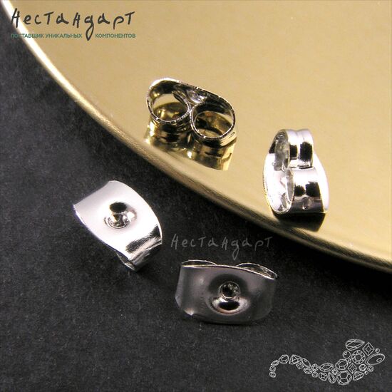 Стопперы-заглушки для пусет Steel Butterfly (20 шт.) (6x4 мм), Размер: 6x4 мм, изображение 3