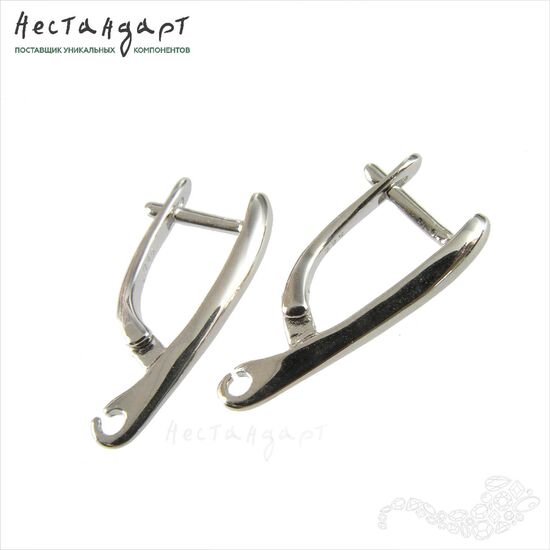 Швензы Column Sterling Silver Rhodium Plated 22х2,5 мм (пара)