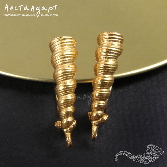 Швензы Conus Luteus Gold Plated 20x6 мм (пара), изображение 2