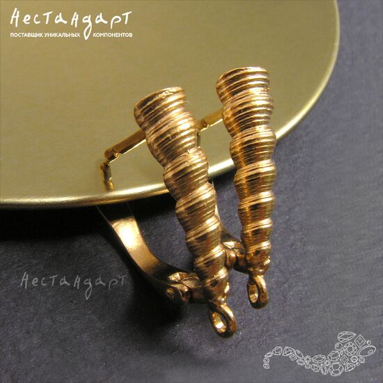 Швензы Conus Luteus Gold Plated 20x6 мм (пара), изображение 4