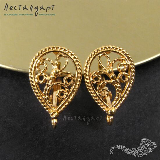 Швензы Autumn Gold Plated 17x10 мм (пара), изображение 3