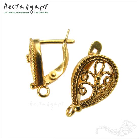 Швензы Autumn Gold Plated 17x10 мм (пара), изображение 4