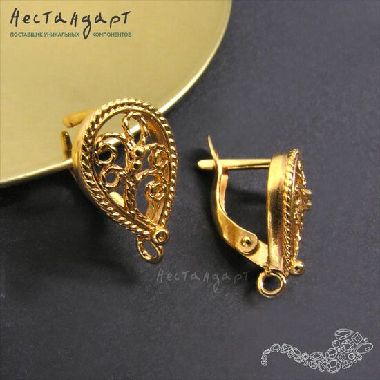 Швензы Autumn Gold Plated 17x10 мм (пара), изображение 5