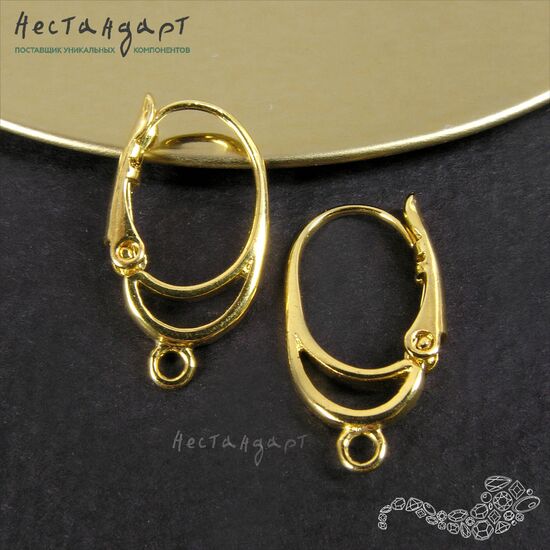 Швензы Manhattan Gold Plated 20х11 мм (пара), изображение 2
