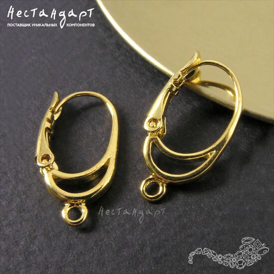 Швензы Manhattan Gold Plated 20х11 мм (пара), изображение 4
