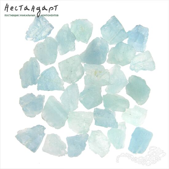 Берилл-аквамарин натуральный Rough Native 8-10 мм (уп. 6 шт), изображение 4