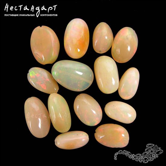Опал натуральный благородный эфиопский 13-16 мм, изображение 2