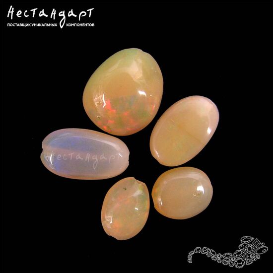 Опал натуральный благородный эфиопский 7-10 мм (уп. 5 шт.), изображение 5