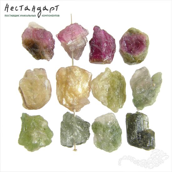 Турмалин натуральный Rough Native 12-17 мм (уп. 6 шт)