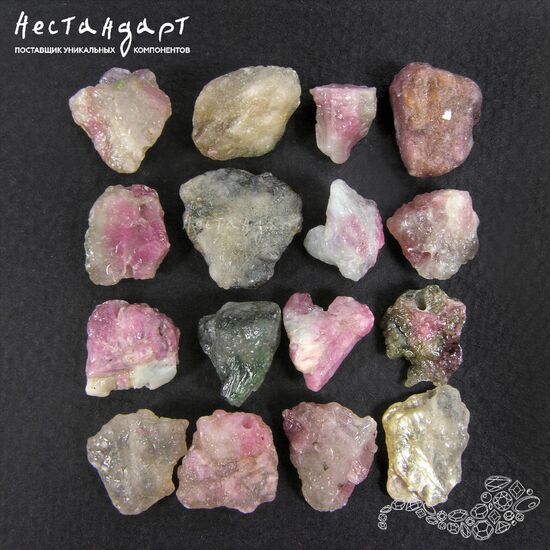 Турмалин натуральный Rough Native 12-17 мм (уп. 6 шт), изображение 8