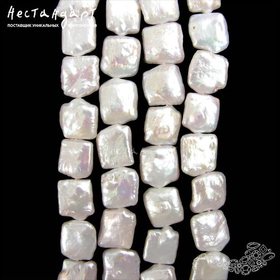 Жемчуг натуральный White Square 12-14 мм, изображение 4