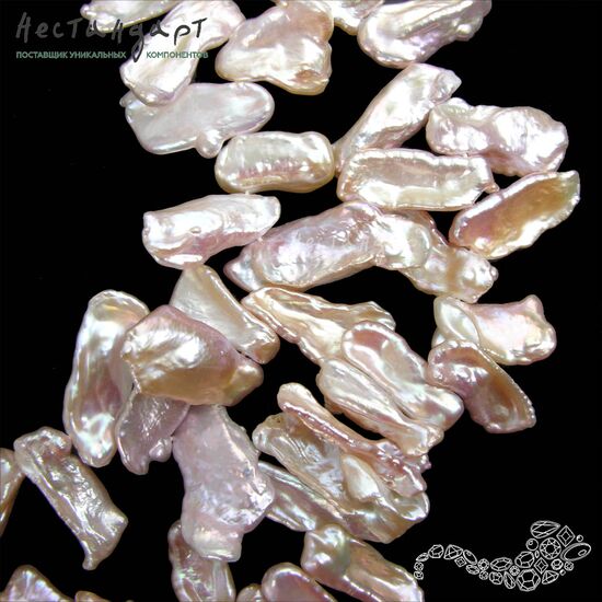 Жемчуг натуральный Biwa 19-33 мм (уп. 5 шт), изображение 3