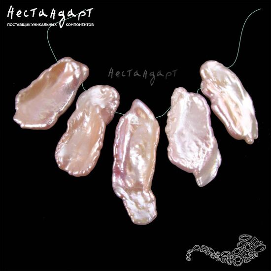 Жемчуг натуральный Biwa 19-33 мм (уп. 5 шт), изображение 4