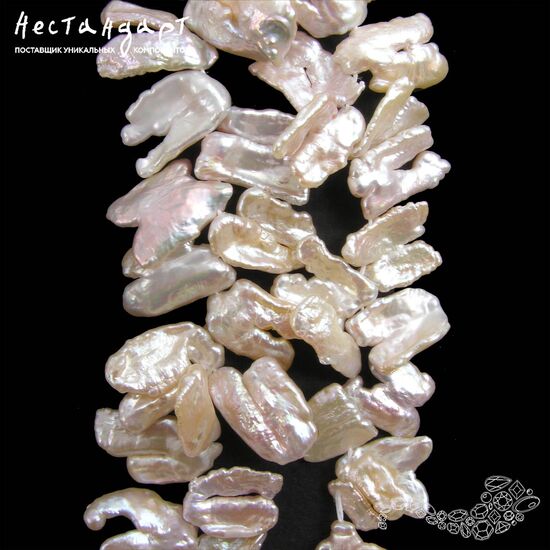 Жемчуг барочный натуральный Fancy 15-23 мм (сет 3 шт.)