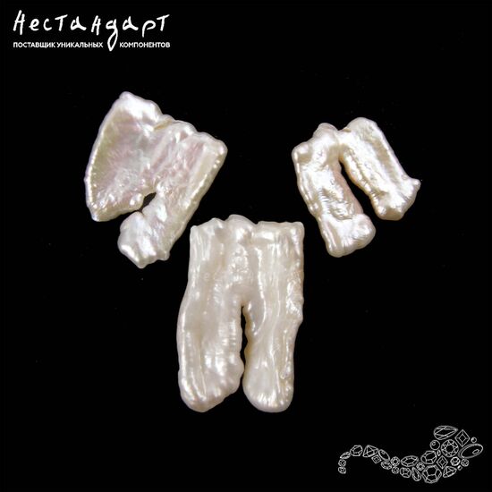 Жемчуг барочный натуральный Fancy 15-23 мм (сет 3 шт.), изображение 7