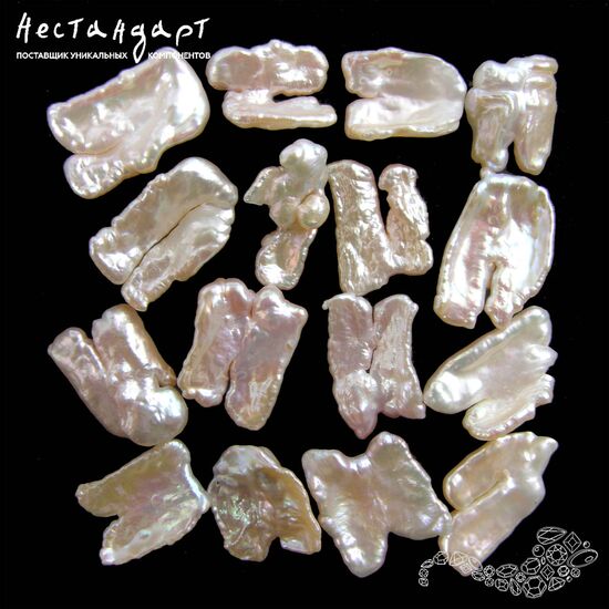 Жемчуг барочный натуральный Fancy 15-23 мм (сет 3 шт.), изображение 8