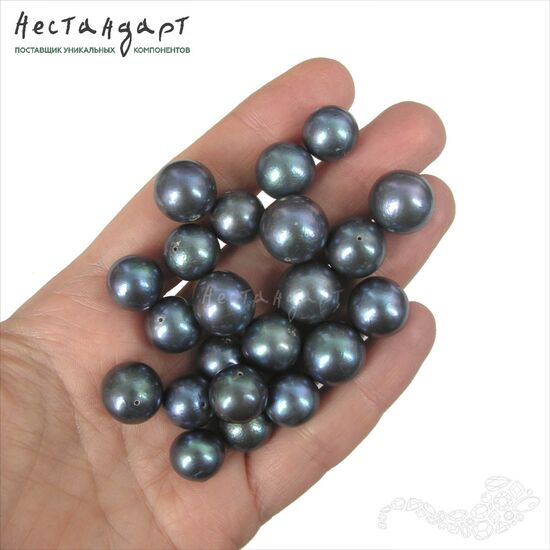 Жемчуг натуральный облагороженный Tahiti Black Sea 11-13 мм, изображение 2