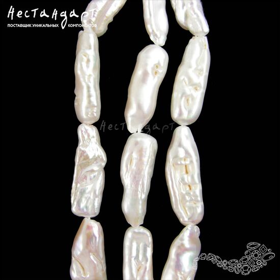 Жемчуг натуральный Baroque Biwa 22-30 мм, изображение 3