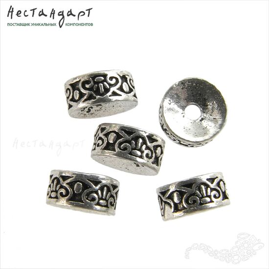 Бусина Antique Spacers Sterling Silver 6х3 мм